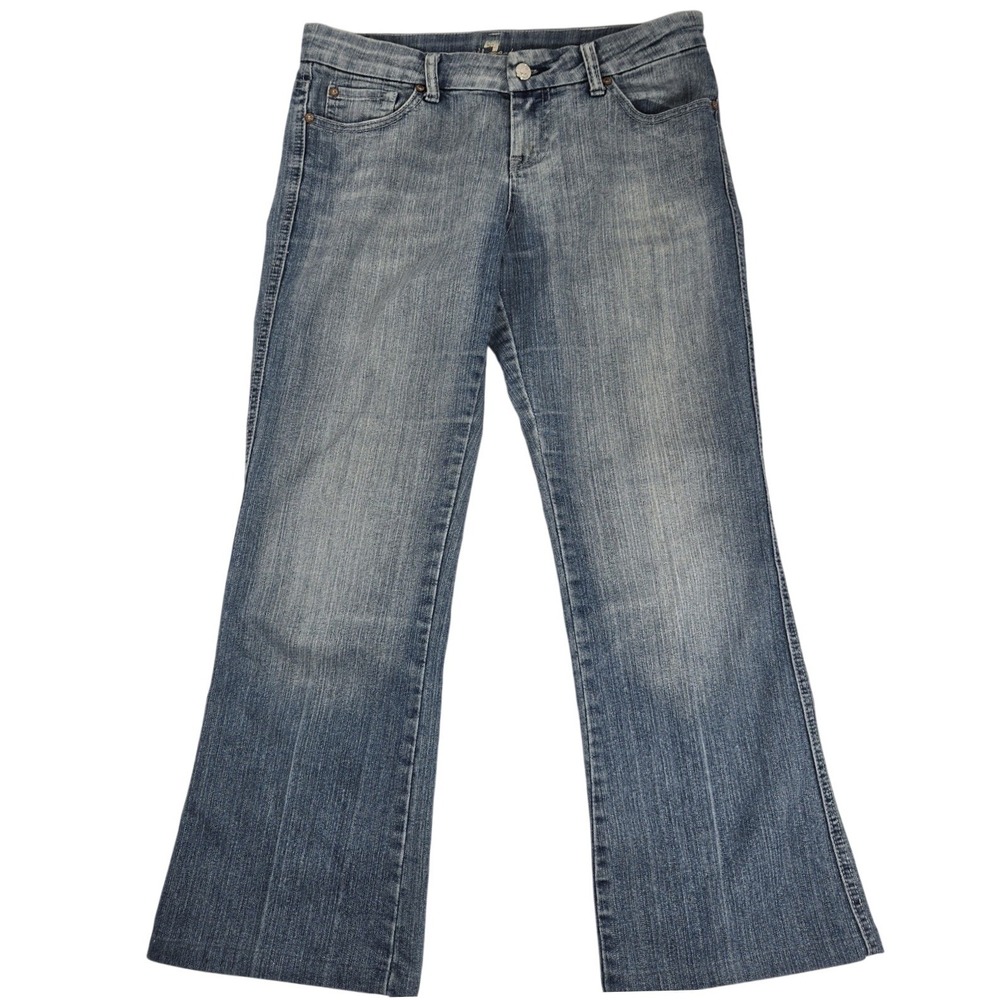 Seven For All Mankind A-Pocket Jeans Women 28 Bootcut Embellished Crystal Y2K US